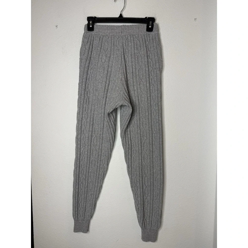 Alo Yoga Winter Bliss Pant Cable Knit Sweater Pants Grey XXS Minimalist‎ Cozy